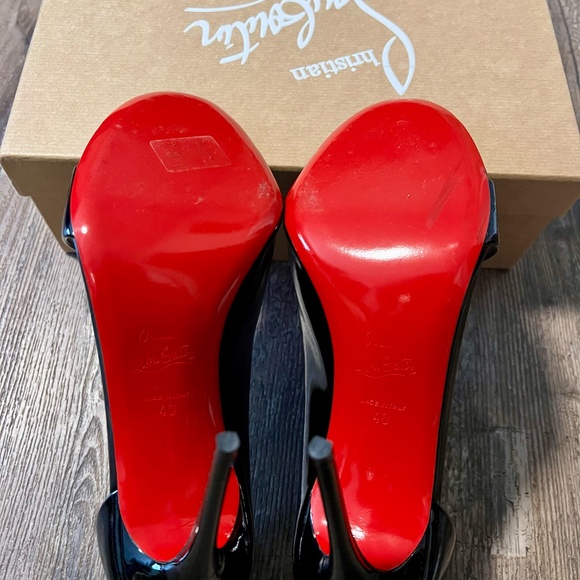Christian Louboutin Phoebe 100 Patent Black Patent, 40 - Picture 4 of 4